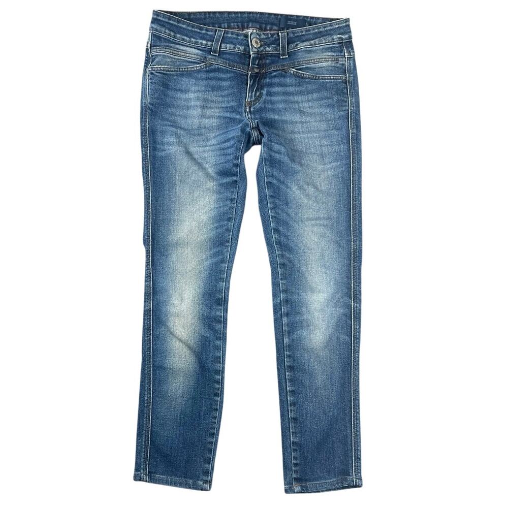 Closed Made in Italy Low Rise Skinny Jeans Medium Wash Stretch Denim 28